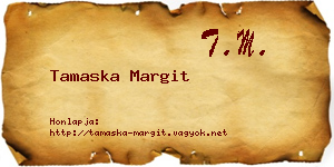 Tamaska Margit névjegykártya